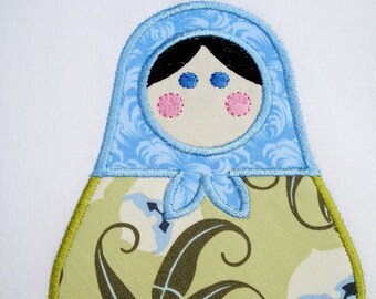 Machine Embroidery Applique Design - Matryoshka - Babushka - 4x4 and 5x7