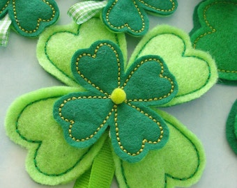 Embroidery Four Leaf Clover - Flower for Machine Embroidery - In-The-Hoop - three sizes