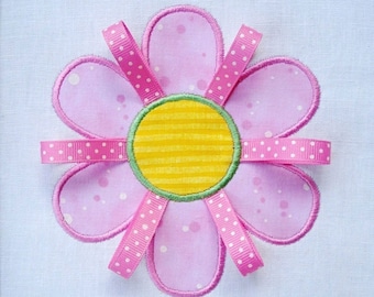 Embroidery Design for Machine Embroidery - Applique Flower with Six Petals - Two Sizes 4x4 and 5x7