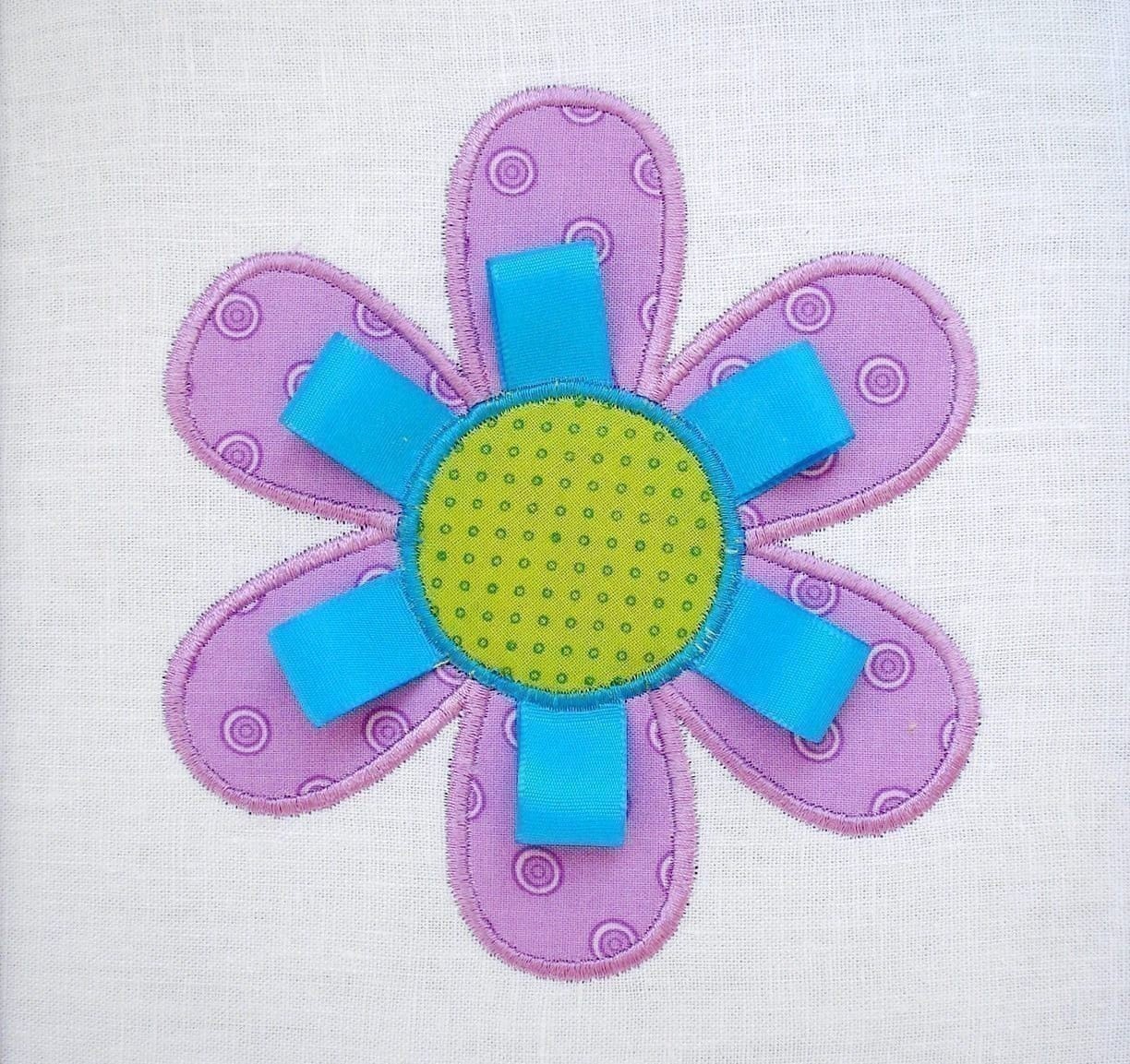 Embroidery Design for Machine Embroidery Applique Flower Etsy