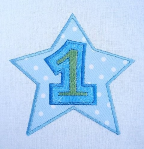 First birthday star machine embroidery design applique three  etsy First birthday star machine embroidery design applique three  etsy