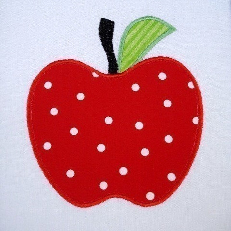 Apple applique machine embroidery 4x4 and 5x7  etsy Apple applique machine embroidery 4x4 and 5x7  etsy