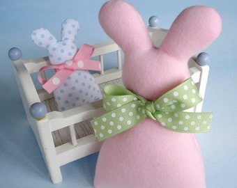 Embroidery Design for Machine Embroidery - Standing Bunny Applique Design and In-The-Hoop Softie