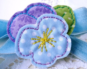 In-The-Hoop  Pansy Machine Embroidery
