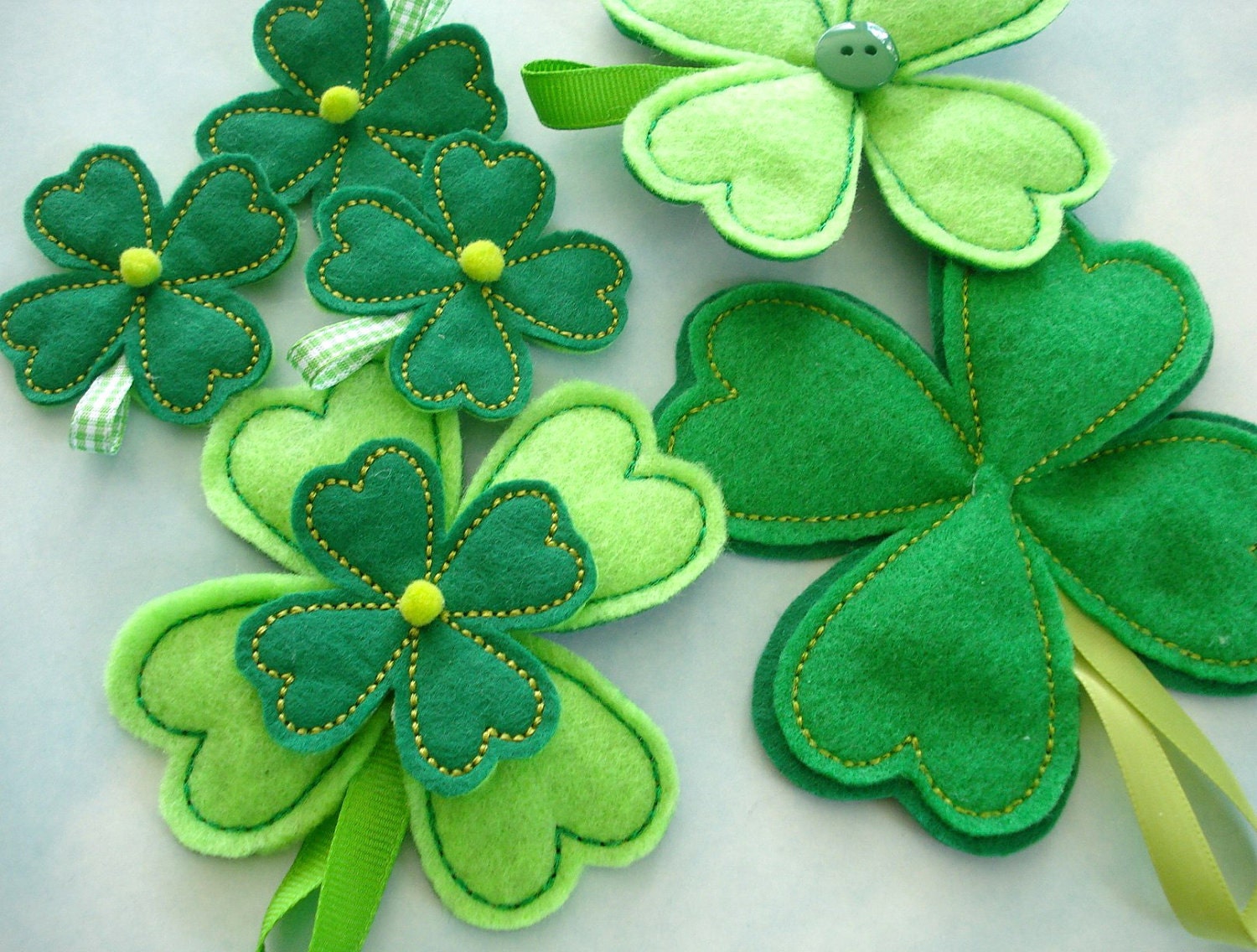 Embroidery Four Leaf Clover Flower for Machine Embroidery Etsy