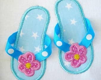 Flip Flops Machine Embroidery Design Applique - Three Sizes 4x4, 5x7 and 6x10