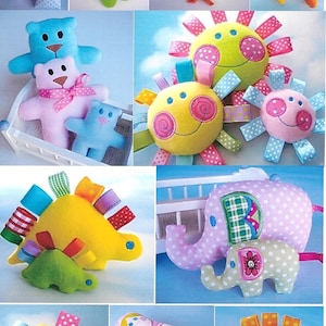 ITH Machine Embroidery Design Set - Toy Softies In The Hoop - Eleven Designs - Assorted Sizes