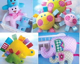 ITH Machine Embroidery Design Set - Toy Softies In The Hoop - Eleven Designs - Assorted Sizes