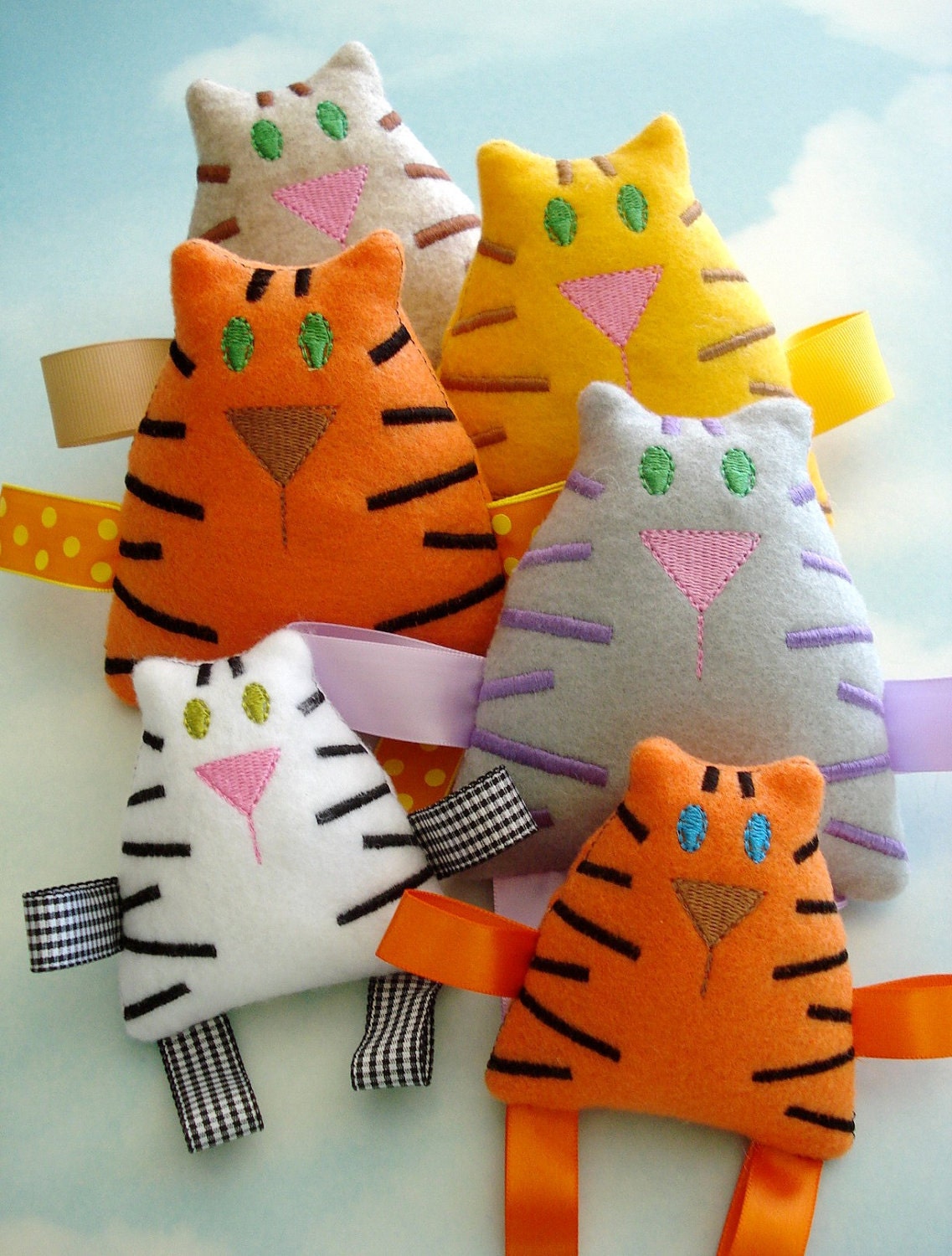 Tiger - Tabby Cat Softie Toy ITh Embroidery Design for Machine Embroidery - Felt Softy In-The-Hoop
