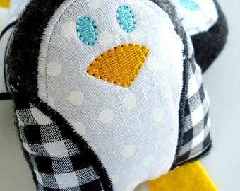Penguin Softie Embroidery Design for Machine Embroidery - Softie In-The-Hoop