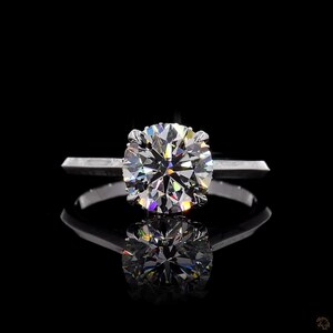 IGI Certified Lab Grown Diamond Solitaire Ring: 14K Gold Hidden Halo Engagement Ring