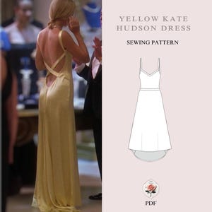 Schnittmuster PDF Kate Hudson Kleid RomCom Film Kleid Schnittmuster