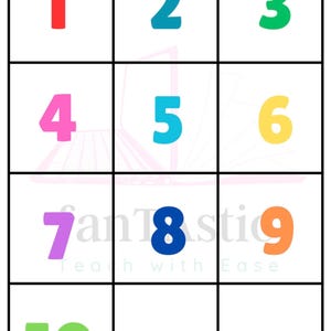 Numbers recognition learning resource