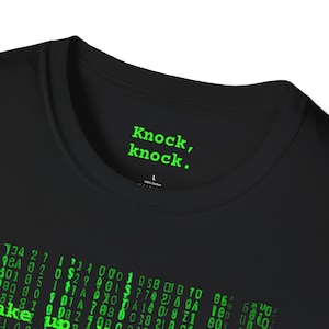 Camiseta personalizada Matrix, regalo personalizado, camiseta con diseño de la cascada de codificación de la matriz verde, camiseta personalizada, regalo para fans, camiseta nostálgica, camiseta con nombre personalizado. imagen 4
