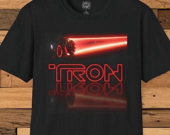 TRON Light Bike Inspired Unisex T-Shirt, Tron Ares t-shirt gift, Front and back tron designs, Sci Fi Movie Fan Tee, Colors Graphic Shirt
