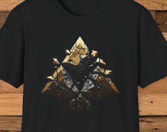 Gaming Shattered T-Shirt, Tri force Video Game Tee, Gamer Gift, Zeld a Dark World Shirt, Gamer gift tshirt