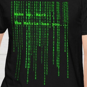 Custom T-shirt Matrix gift Personalized Shirt Green Matrix Coding Cascade Personalized T-Shirt, Fans Gift, Nostalgic Tee, Custom Name Shirt