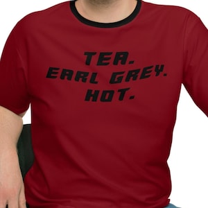 Sci-Fi Inspired T-shirt gift, Funny Tee Sci Fans, Loose Fit Shirt, Red shirt captian, Gift for Him, gift for Her, Bold Fonts Tee trekkie