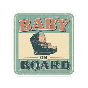 Naklejki Baby On Board Dekoracja pokoju dziecięcego na Baby Shower Naklejka na szybę samochodu Akcesorium do laptopa Naklejka z humorem dla rodziców dla mamy Dekoracja pokoju dziecięcego