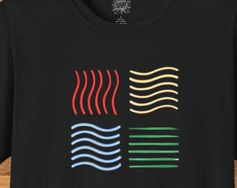 Element Stone Symbols T-Shirt, Fifth Element Tee, Colorful Movie Fan Gift, Unisex Graphic Shirt, Fun Sci-Fi Apparel