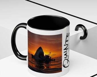 50th Shark Coffee Mug, Shark with Jaws 50th Anniversary Mug, Perfect Gift for Movie Buff, Cinematic Mug, Film Buff Gift, Movie Fan