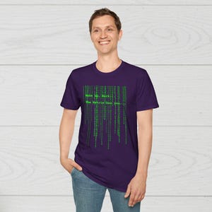 Camiseta personalizada Matrix, regalo personalizado, camiseta con diseño de la cascada de codificación de la matriz verde, camiseta personalizada, regalo para fans, camiseta nostálgica, camiseta con nombre personalizado. imagen 9