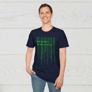 Camiseta personalizada Matrix, regalo personalizado, camiseta con diseño de la cascada de codificación de la matriz verde, camiseta personalizada, regalo para fans, camiseta nostálgica, camiseta con nombre personalizado. imagen 8