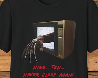 Freddy Krueger Horror T-Shirt, Halloween Gift for Fans, 80s Nightmare on Elm Street Movie Tee, Nostalgic Horror Lover Shirt, Halloween Tee