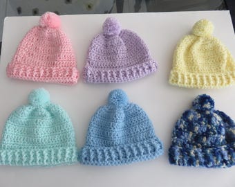 Baby Hats for 3-6 Months Old - Beanie with Pompom