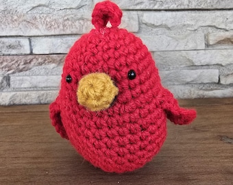 Crochet Cardinal Amigurumi - Handmade Plush