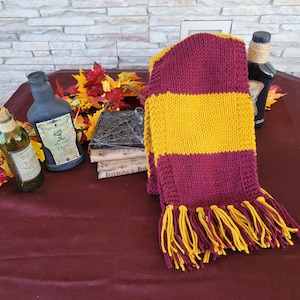 Wizard School House Colors Scarf - Rugby Wizard Scarf - Gift Idea