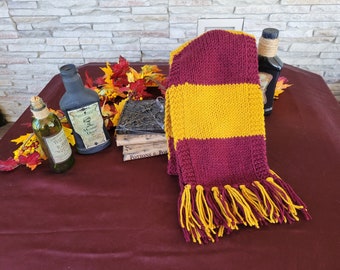 Wizard School House Colors Scarf - Rugby Wizard Scarf - Gift Idea