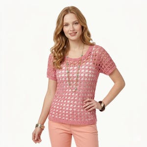 Coastal Lace Crochet Pattern Top: Beginner Beach Crochet Top, Summer Top, Crochet Summer Top (PDF Digital Download)