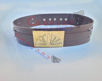 High Republic Jedi Leather Belt: Star Wars Cosplay with Metal Buckle