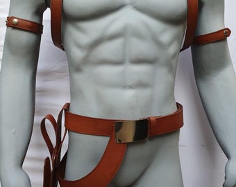 Mara Jade-inspirerad läderbältesrigg, sidohölster och armband, Star Wars Cosplay-kostym handgjord