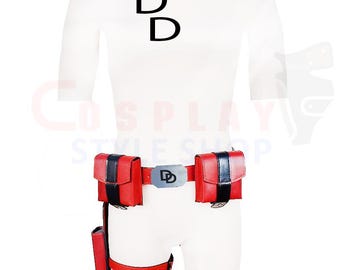 Daredevil Cosplay Bältespåse: Billy Club Drop-påse i äkta läder