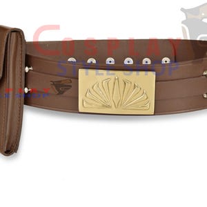 High Republic Jedi Leather belt with Metal Buckle for Pouch, Cosplay - Star Wars, Acolyte, Sith, Lightsaber, Avar Kriss , Elzar Mann Belt