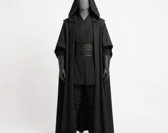 Conjunto de túnica y capa negra de El Retorno del Jedi, disfraz de cosplay de Lord Sith inspirado en Star Wars, atuendo de Halloween para hombre de Darth Maul