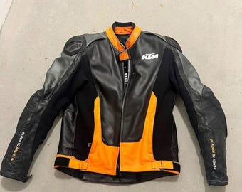 KTM Moto Riding Protection Gear Biker Rider Motorcycle Genuine Cowhide Leather Jacket Replica