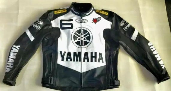 Yamaha Rocket Leather Motorcycle Jacket: CE Armored Cowhide Racing