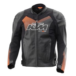 New KTM Ready to Race Motorcycle Riding Gear Biker Genuine Cowhide Leather Jacket