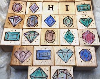 Alphabet Blocks - 26 wooden block set