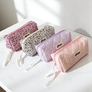 Etui, katoenen etui, katoenen etui, katoenen etui, draagbaar kaartetui, cadeau voor haar, schoolorganisator, schattig etui, make-upopslag