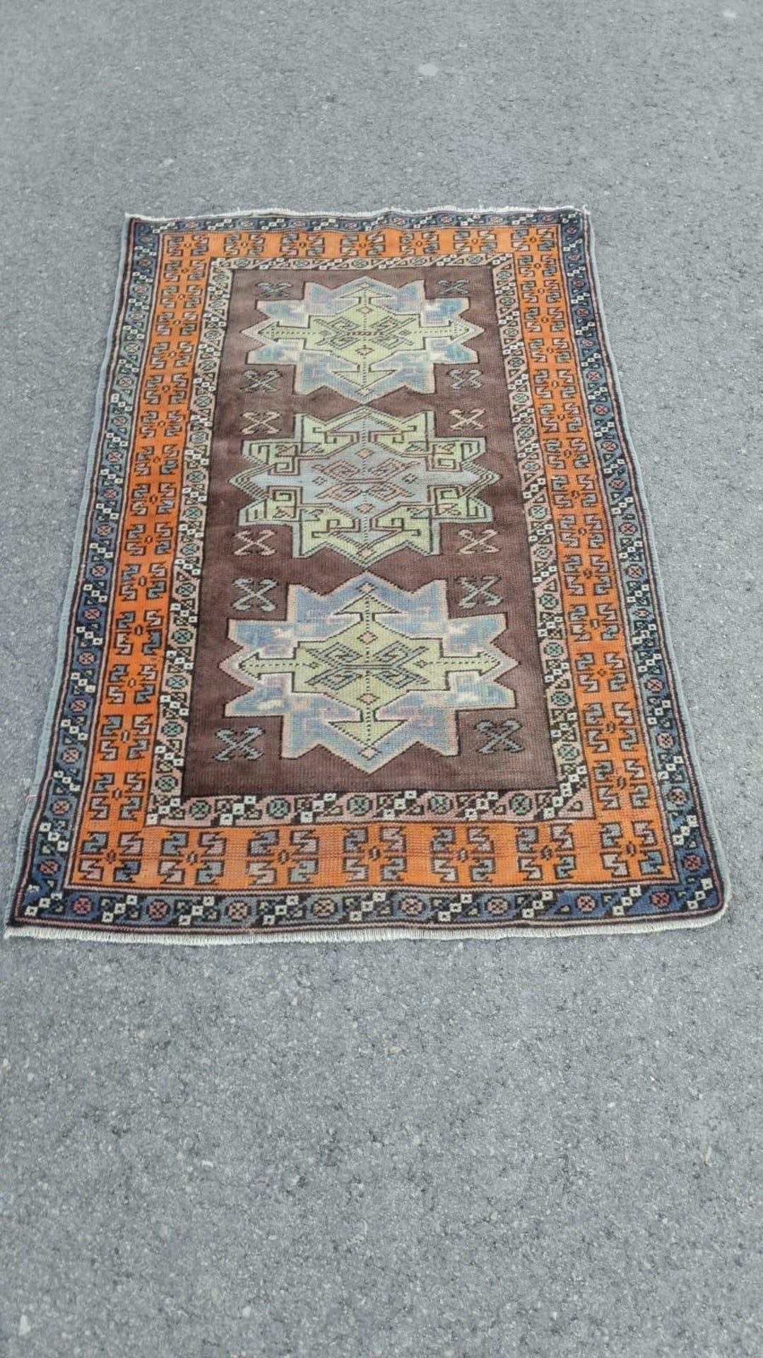 3x4 Handmade Turkısh Vintage Runner Rug, Bathroom Entry Corridor Rugs ...