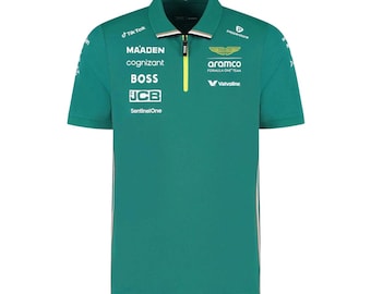 Aston Martin F1 Team Polo Shirt 2025 Green | Formula 1 Racing Motorsport Apparel