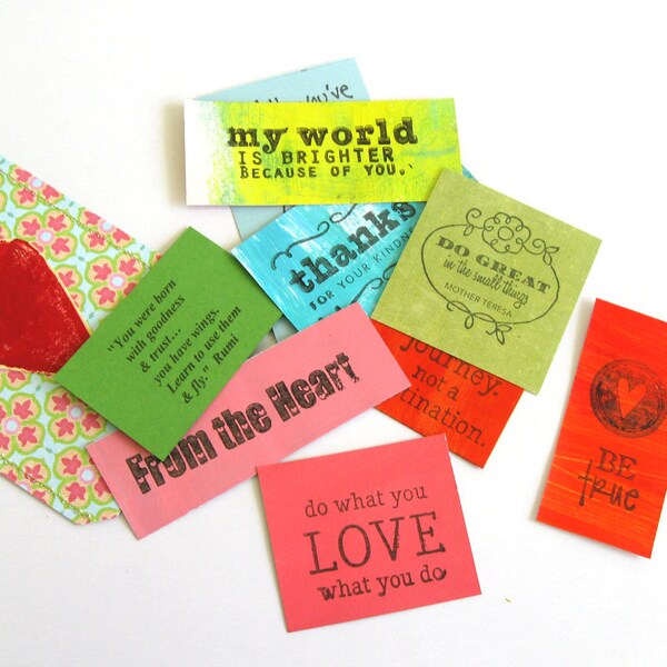 Pocket Full of Quotes to Inspire Love - by Caryn Lynn Duncan - small gift - mailable gift - encouragement - colorful