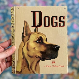 Vintage 1972 “Dogs” Little Golden Book - by Nita Jonas - illustrated by Tibor Gergely - Childrens Book About Dogs - Retro Dog Book Dog Breed