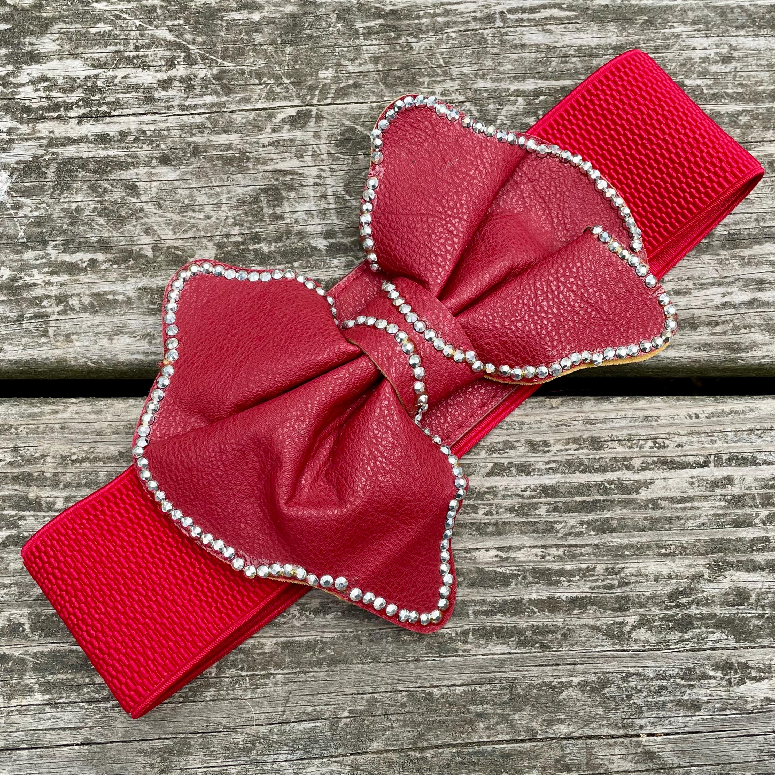 Vintage 1980s Knot Bow Upper Waist Belt Size Extra Small Solid Bright Red XS Red 80s Belt - Etsy main image 4