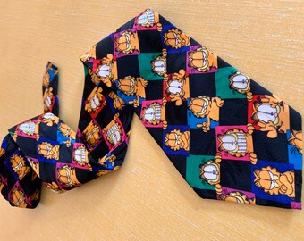 Garfield the Cat Kisses Tie Mens Holiday Necktie