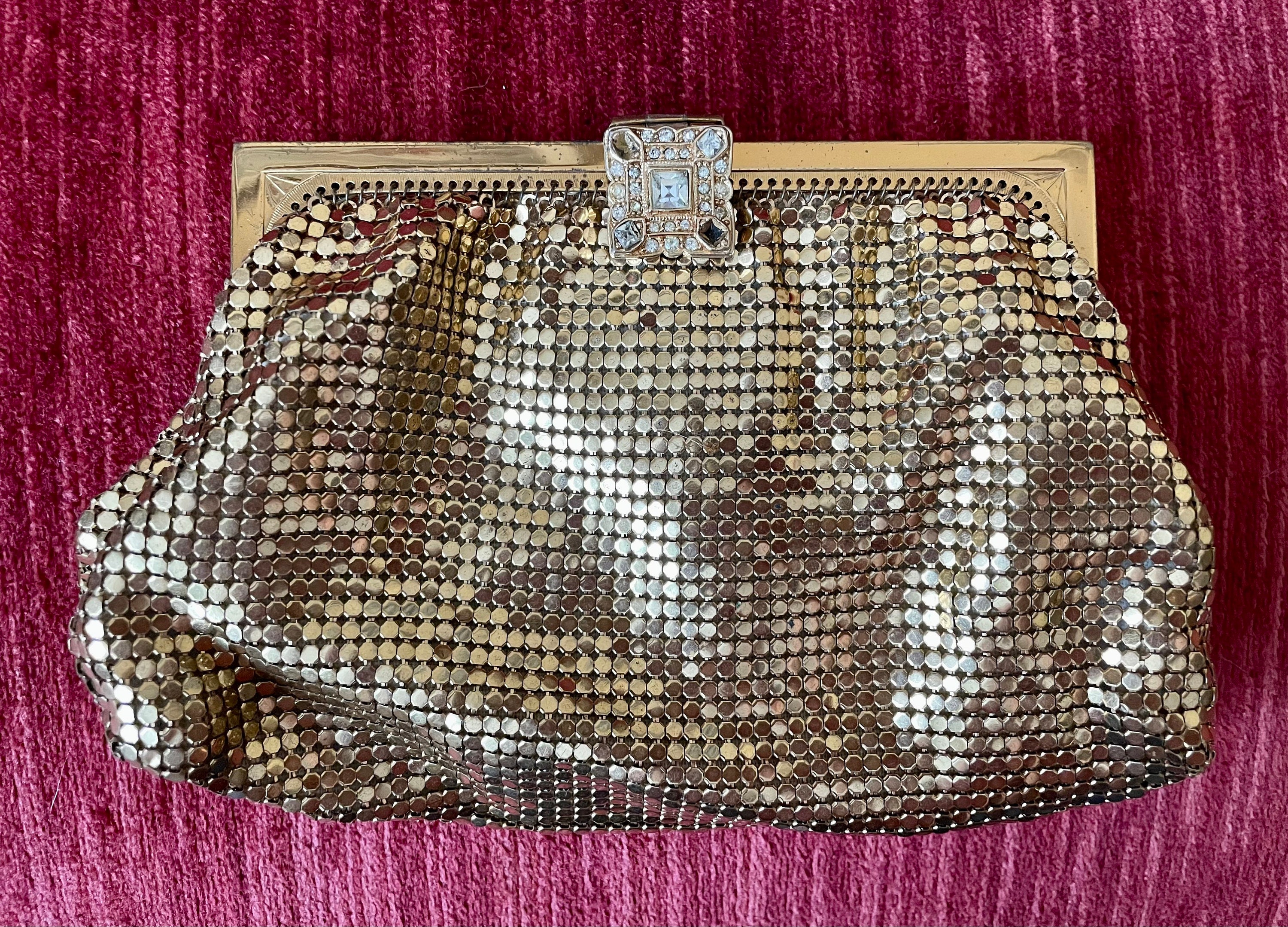 Whiting and davis gold mesh clutch sale